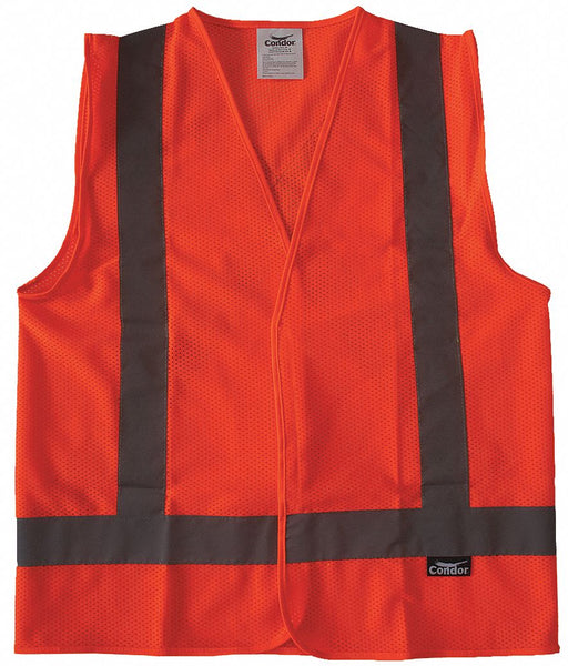 Safety Vest Orange/Red M Hook-and-Loop