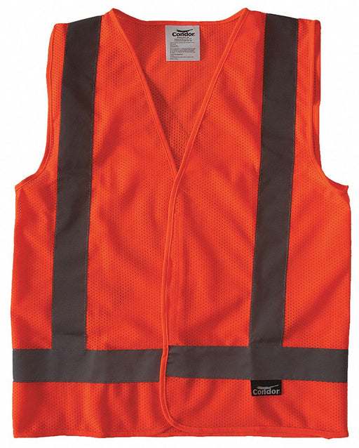 Safety Vest Orange/Red S Hook-and-Loop