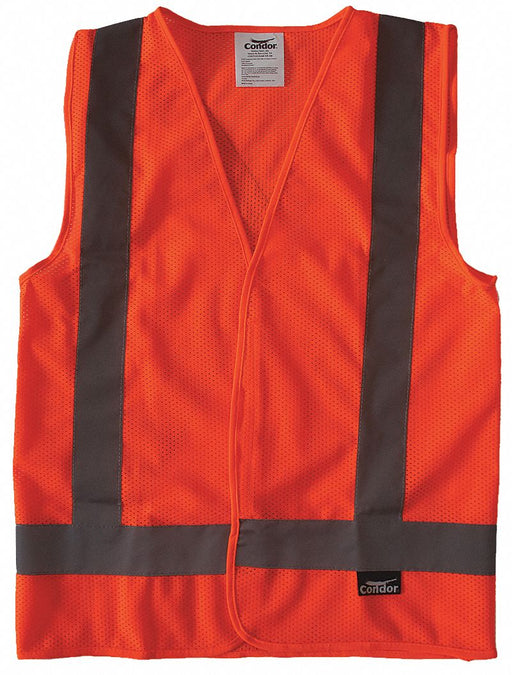 Safety Vest Orange/Red X-S Hook-and-Loop