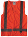 Safety Vest Orange/Red X-S Hook-and-Loop
