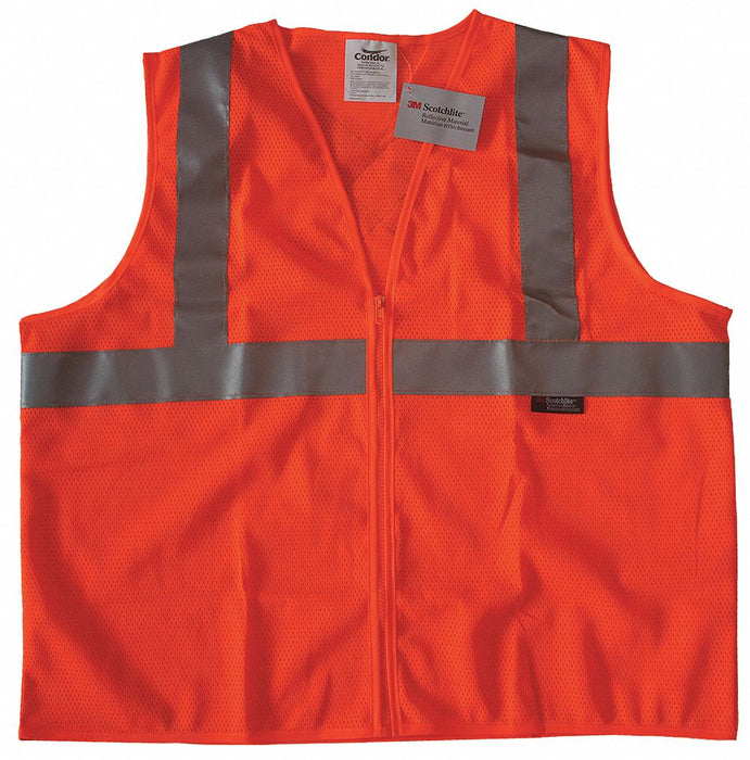 Safety Vest Orange/Red L Zipper