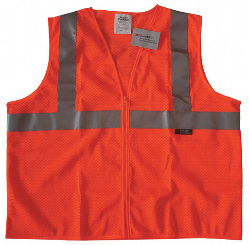 Safety Vest Orange/Red 2XL Zipper