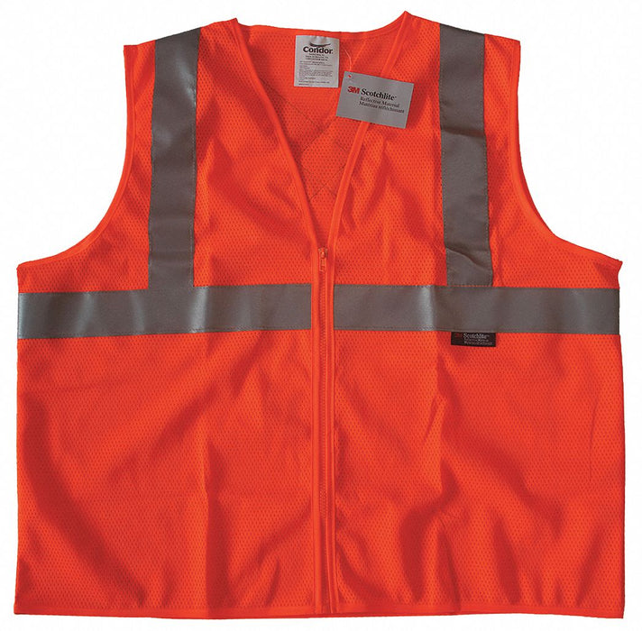 Safety Vest Orange/Red 2XL Zipper
