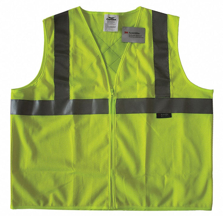 Safety Vest Yellow/Green M Zipper