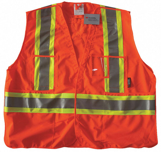Safety Vest Orange/Red 2XL/3XL Polyester
