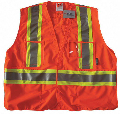 Safety Vest Orange/Red 4XL/5XL Polyester