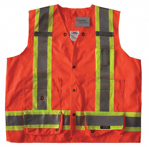 Safety Vest Orange/Red L Snap