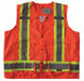 Safety Vest Orange/Red M Snap