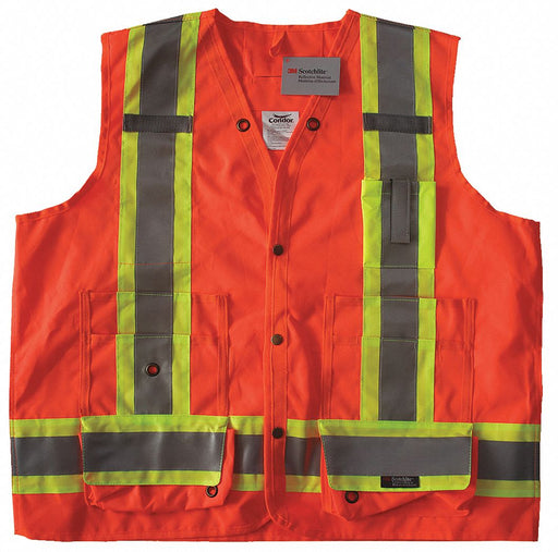 Safety Vest Orange/Red 2XL Snap
