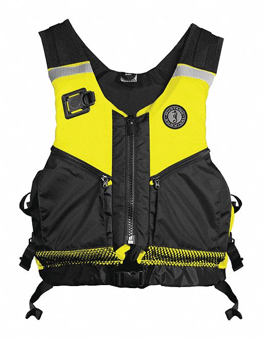 Life Jacket M/L 15.5lb Foam BLK/YLW/GRN