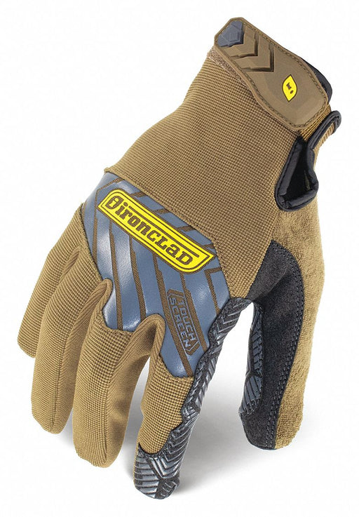 Mechanics Gloves Touchscreen L Brown PR