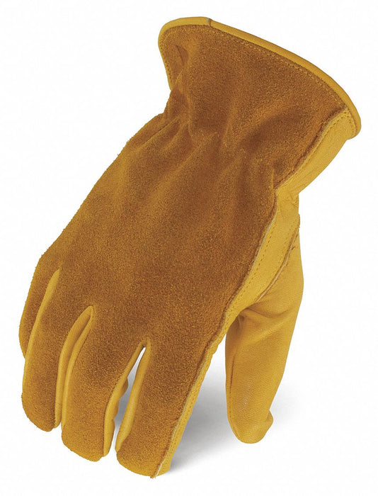Leather Palm Gloves Tan Size L PR