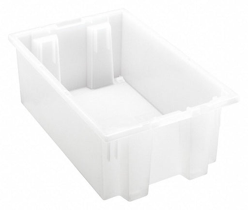 E1878 StackingandNestingTote 18inL 11inW Clear