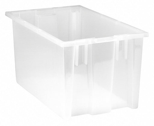 E1879 StackingandNestingTote 18inL 11inW Clear