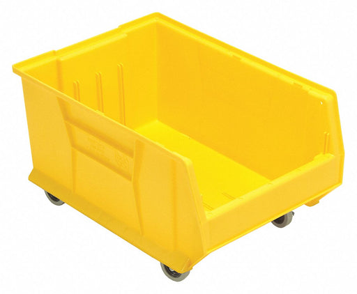 G7042 Mobile Hopper Bin Yellow PP 11 in
