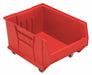 Mobile Hopper Bin Red PP 12 in