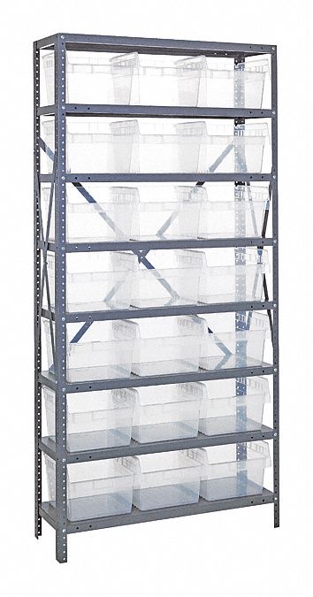 G7428 Bin Shlvng 18inx75inx36in Clear