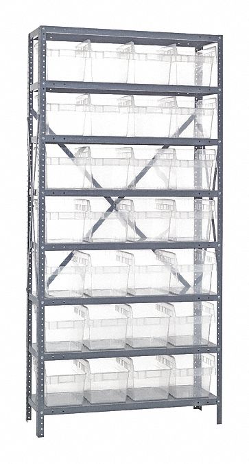 G7420 Bin Shlvng 12inx75inx36in Clear