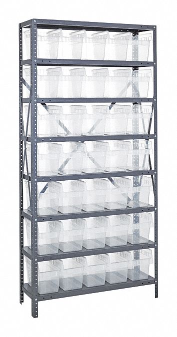 G7419 Bin Shlvng 12inx75inx36in Clear