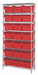 Bin Shlvng 36inx74inx18in Red