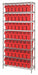 Bin Shlvng 36inx74inx12in Red