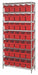Bin Shlvng 36inx74inx12in Red