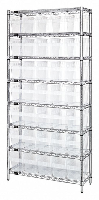 Bin Shlvng 36inx74inx18in Clear