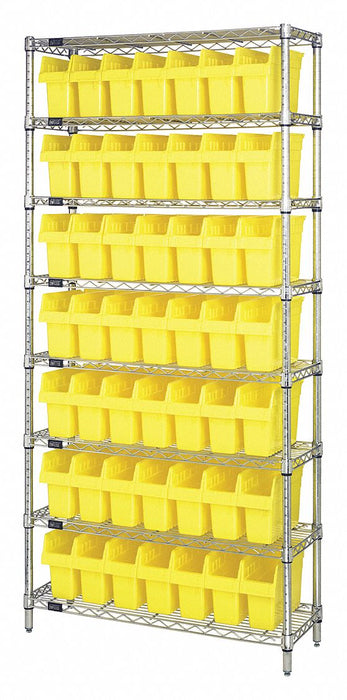 Bin Shlvng 36inx74inx18in Yellow