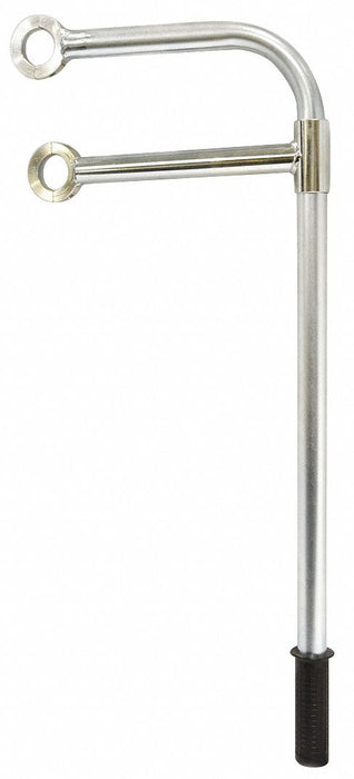 Grab Bar 12 L Zinc Plated Steel Silver