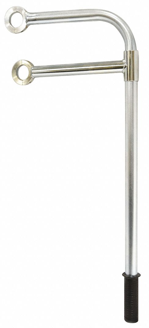 Grab Bar 12 L Zinc Plated Steel Silver