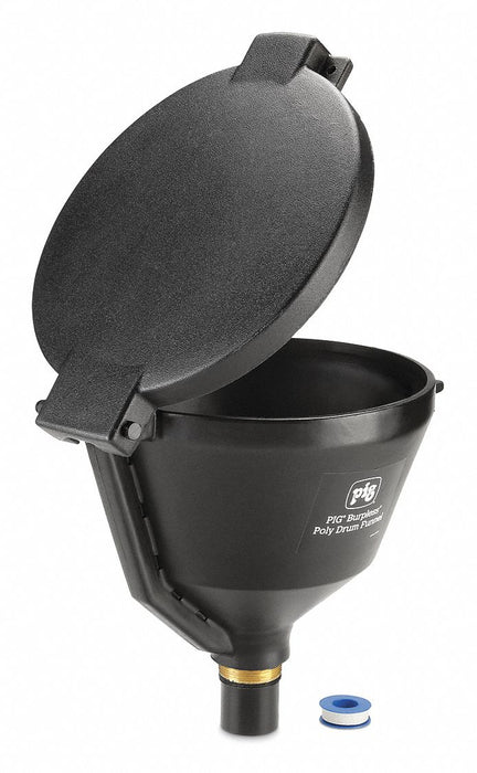 DrumFunnel 13.875inH Black Polyethylene