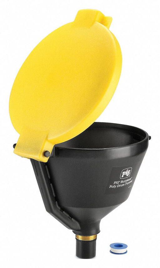 DrumFunnel 13.875inH Yellow Polyethylene