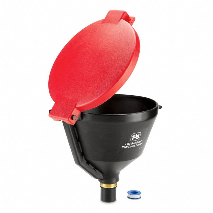 DrumFunnel 13.875inH Red Polyethylene