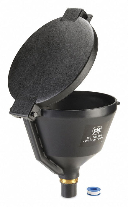 Drum Funnel Black Polyethylene Buttress