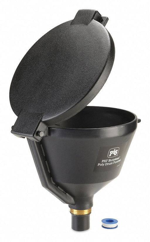 Drum Funnel Black Polyethylene Buttress