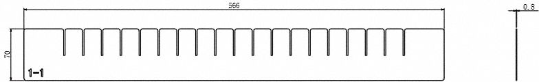 Divider 1pk 2 3/4 in H x 22 9/32 in W