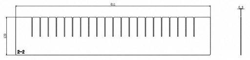 Divider 4 1/2 in H x 24 in W