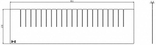 Divider 1pk 5 5/8 in H x 24 in W