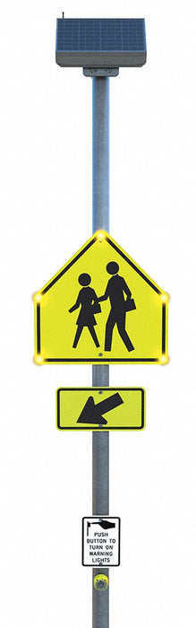 LEDCrossingSign Yellow-Green Solar