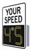 LEDRadarSpeedDisplaySign White Solar
