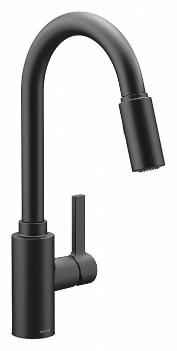 Gooseneck Matte Black Moen Gena Brass