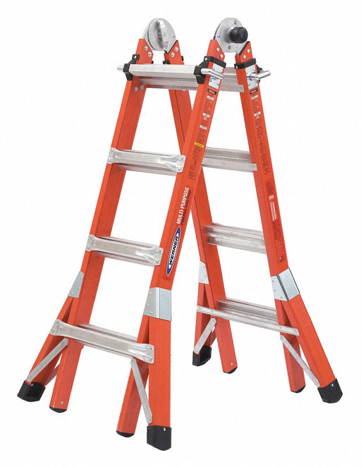 Multipurpose Ladder 300 lb 15 ft H