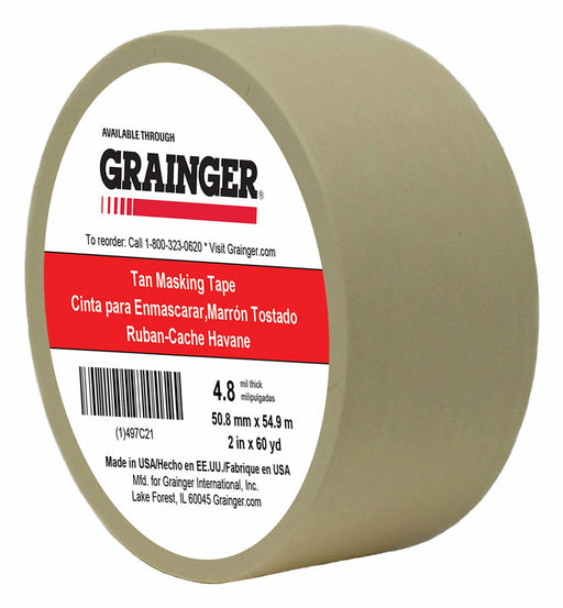 Masking Tape 2 W 60 yd L Tan