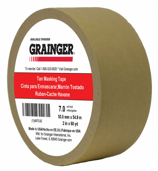 Masking Tape 2 W 60 yd L Tan