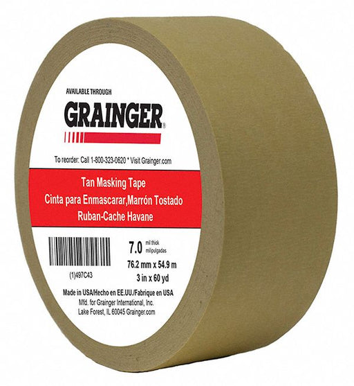 Masking Tape 3 W 60 yd L Tan