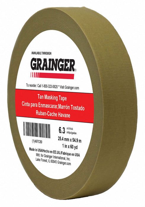 Masking Tape 1 W 60 yd L Tan