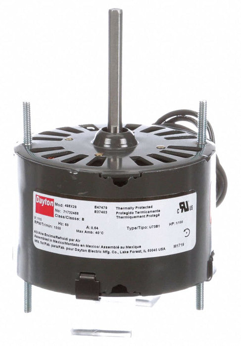 Motor 1/100 HP 1550 rpm 3.3 115V