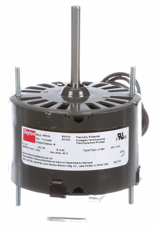 Motor 1/100 HP 1550 rpm 3.3 115V