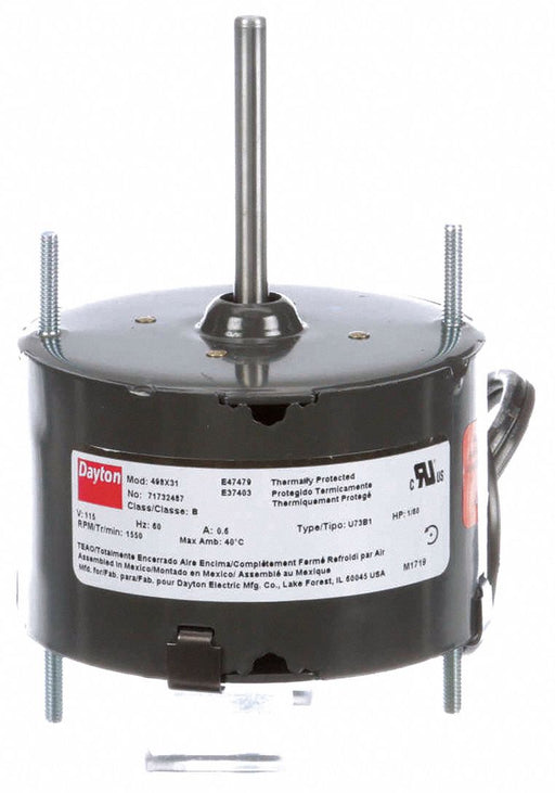 Motor 1/70 HP 1550 rpm 3.3 115V