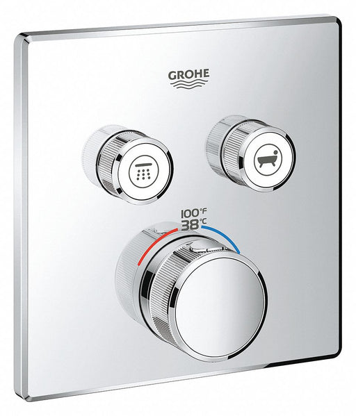 Dual Func Thermostatic Trim Grohe Chrome